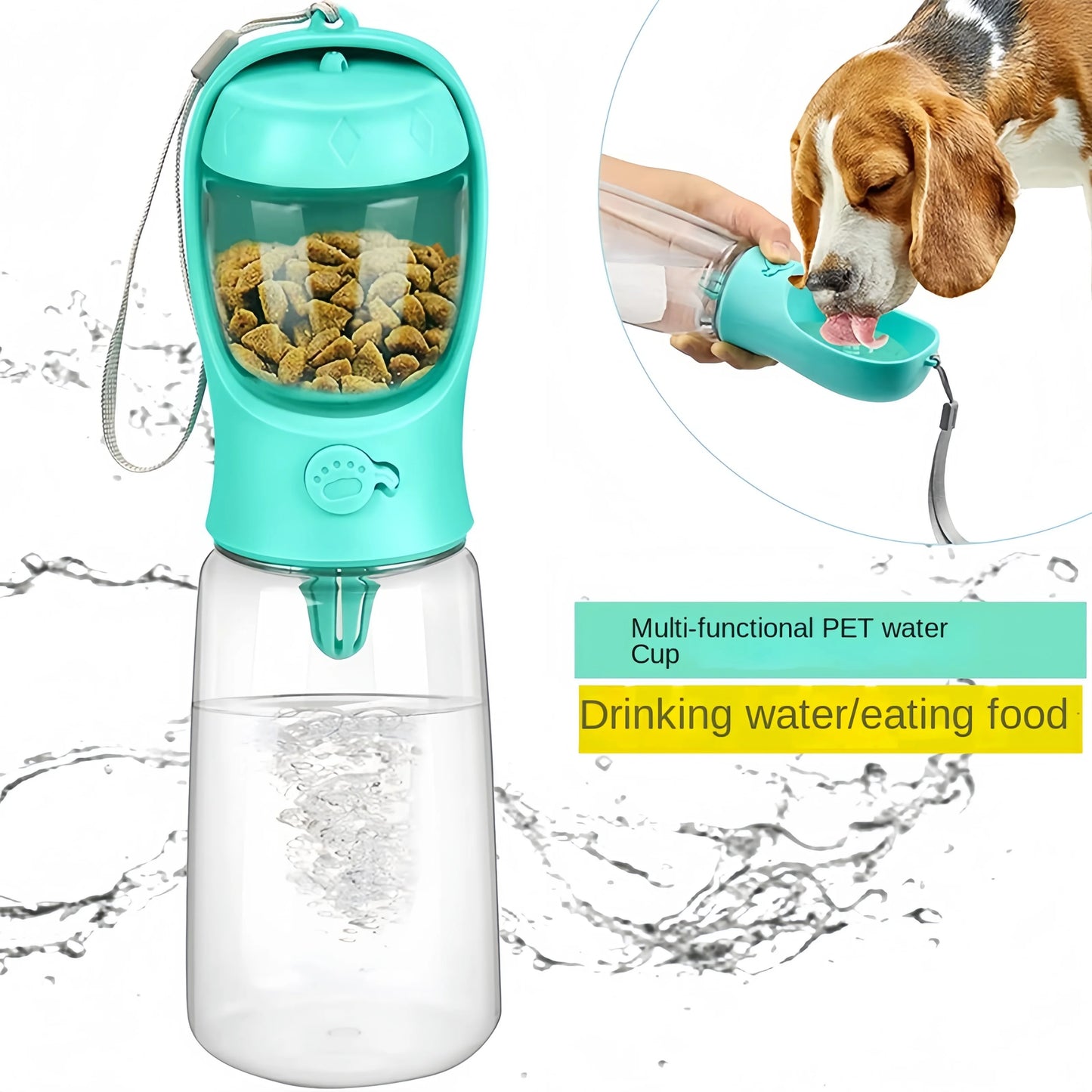 Gourde pour chien - Emplacement croquettes